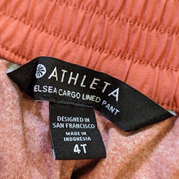 Athleta Chelsea Cargo Lined Elastic Waist Hiking Pant Sz 4 Tall Etruscan… - Picture 11 of 11